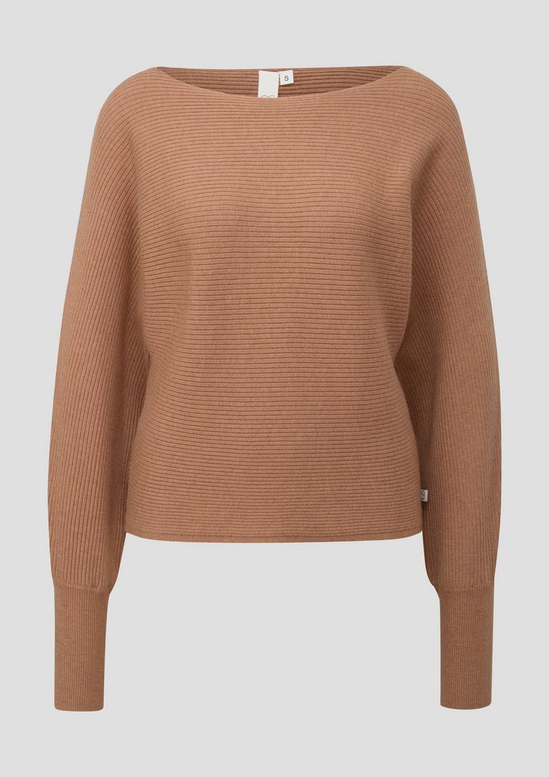 s.Oliver Rippstrickpulli mit Fledermausarm - sandstein