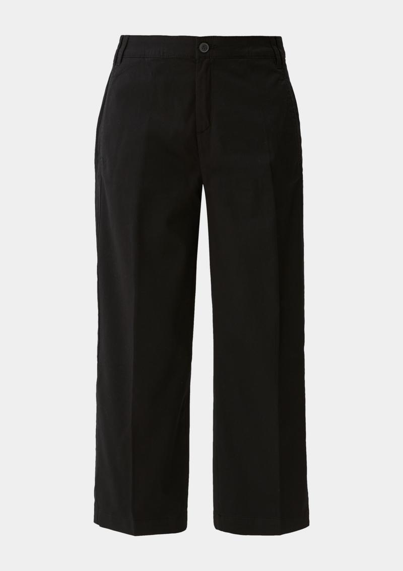 s.Oliver Regular: Culotte mit High Rise-Bund - schwarz
