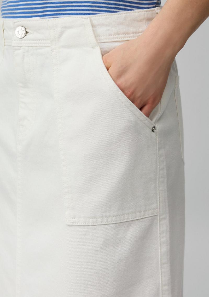 s.Oliver Denim-Midirock mit Schlitz - weiß
