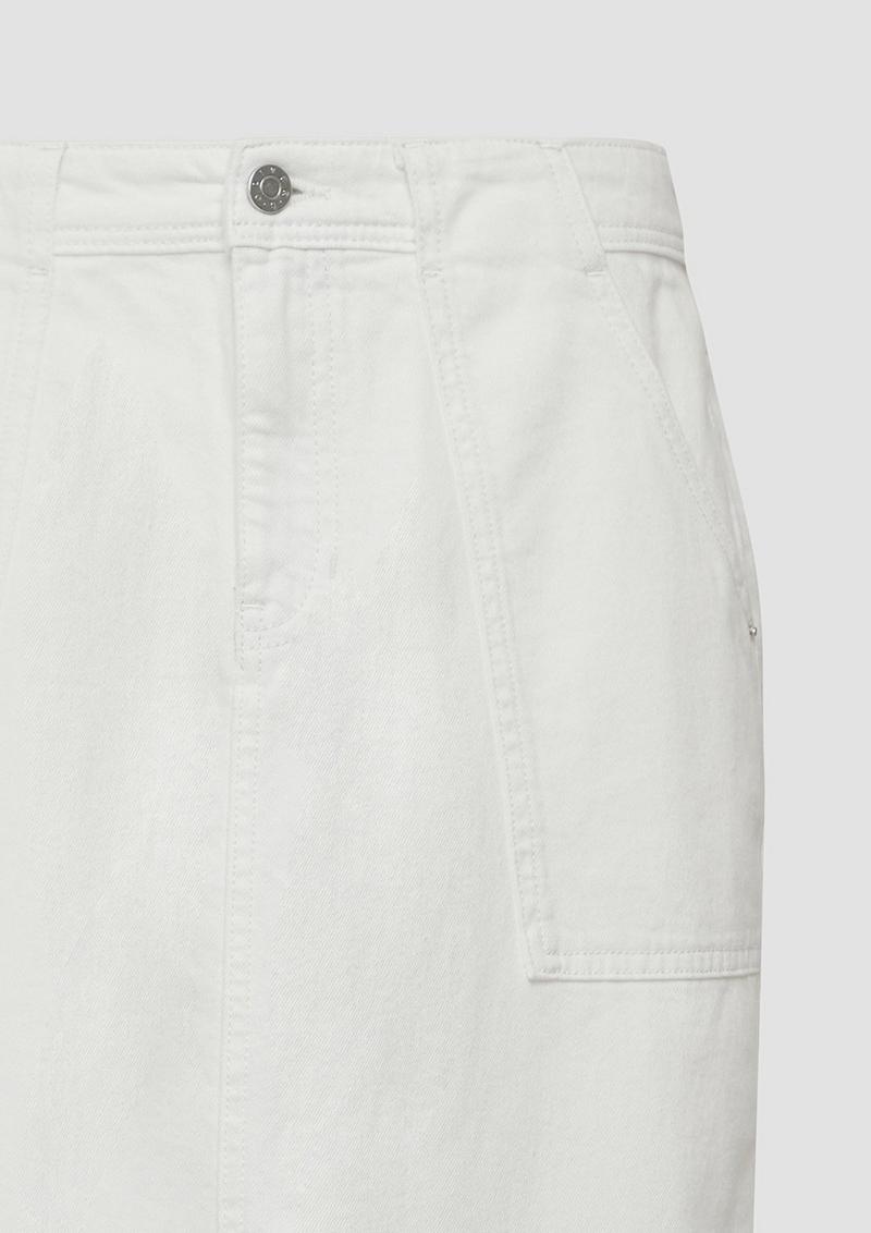 s.Oliver Denim-Midirock mit Schlitz - weiß