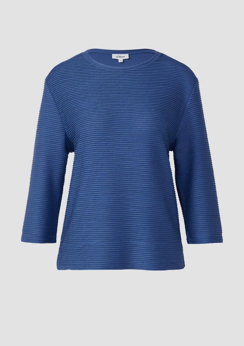 s.Oliver Leichtes Sweatshirt mit Struktur - royalblau