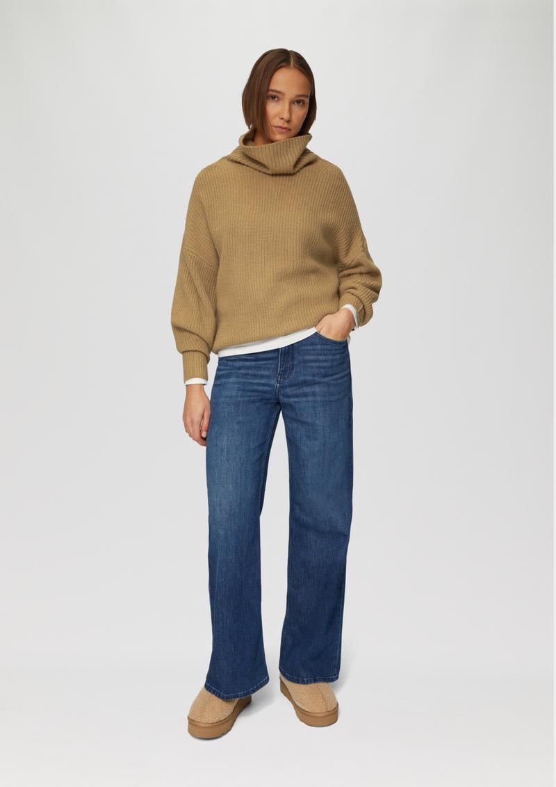 s.Oliver Oversized Pullover mit Rollkragen - sandstein