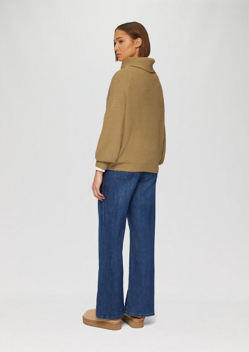 s.Oliver Oversized Pullover mit Rollkragen - sandstein