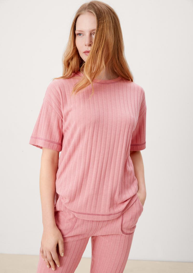 s.Oliver Pyjamaoberteil aus Rippware - pink