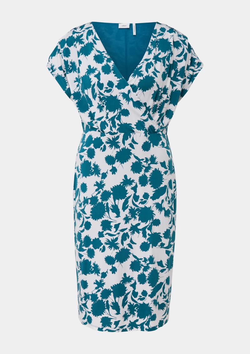 s.Oliver Jerseykleid aus Viskosestretch - petrol