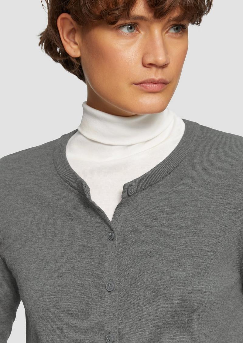 s.Oliver Rundhals-Strickjacke mit Knopfleiste - graphit