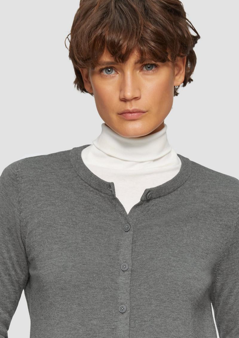 s.Oliver Rundhals-Strickjacke mit Knopfleiste - graphit