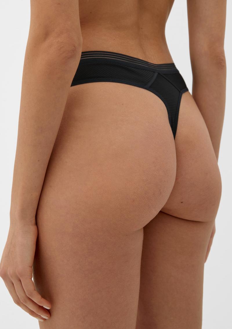 s.Oliver String mit Mesh-Details - schwarz