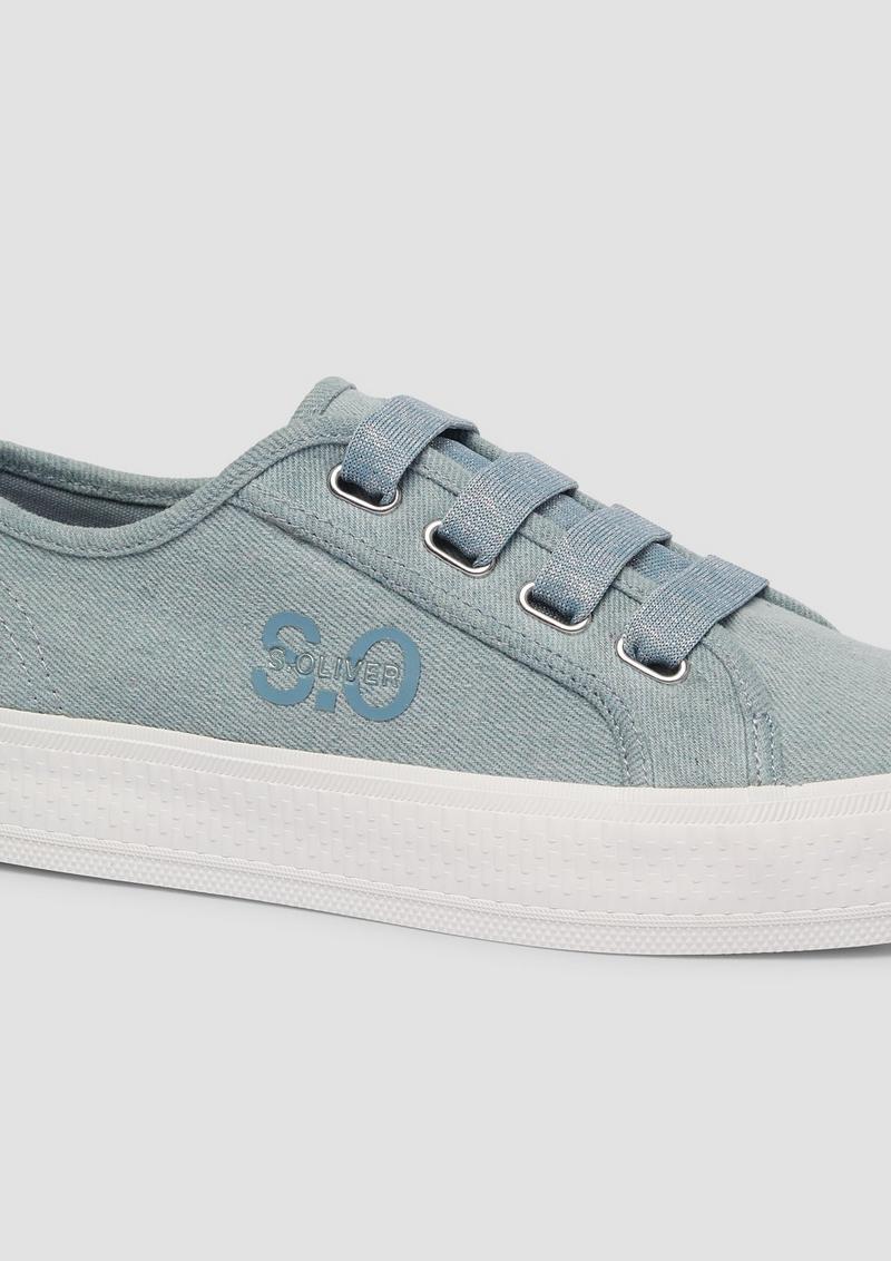 s.Oliver Denim-Sneaker mit Logo - hellblau