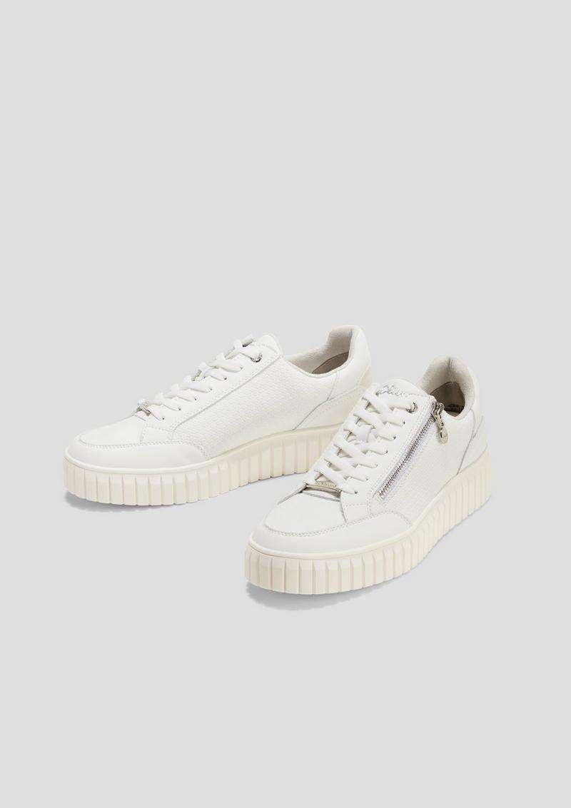 s.Oliver Sneaker mit Strukturmuster - weiß