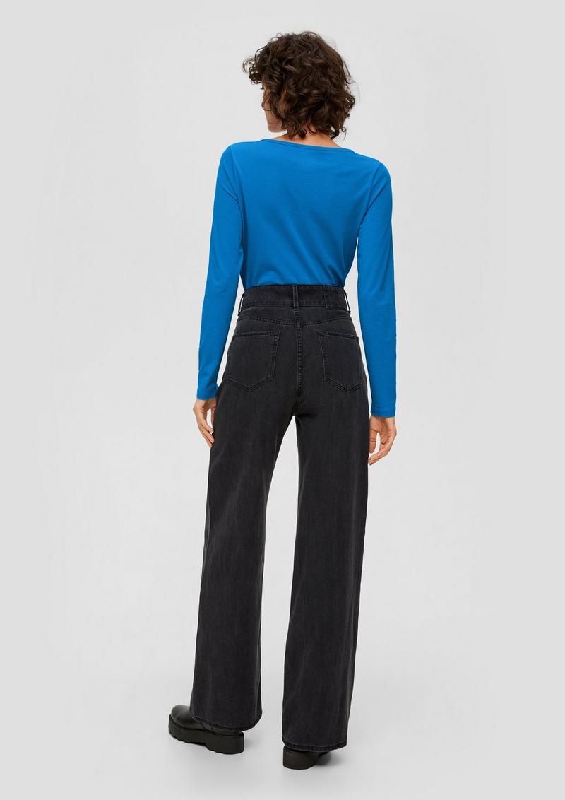 s.Oliver Longsleeve aus Baumwolljersey - royalblau