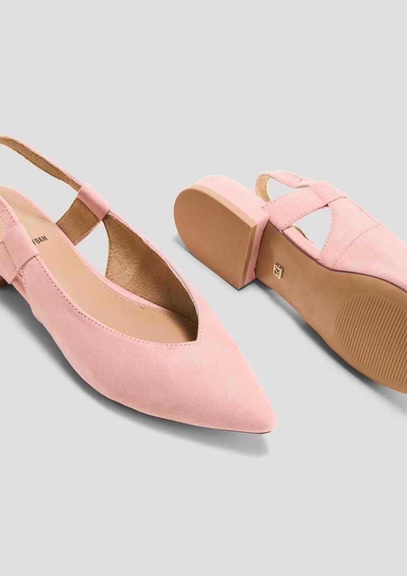 s.Oliver Spitz zulaufende Sling-Pantoletten - rosa