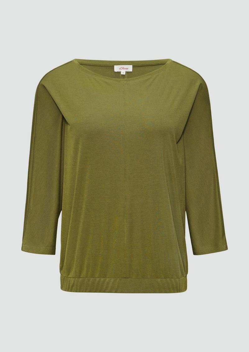 s.Oliver O-Shape-Shirt mit Fledermausarm - guacamole