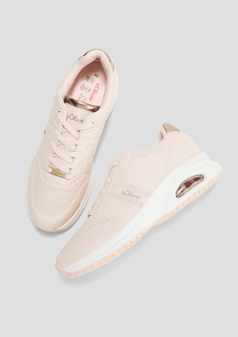 s.Oliver Sportliche Sneaker mit gepolsterter Laufsohle - rosa
