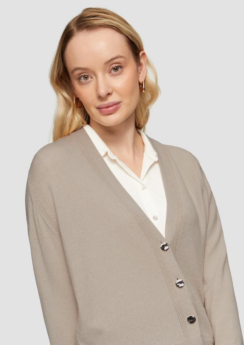 s.Oliver Strickjacke aus Kaschmirmix - beige