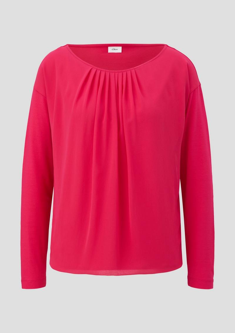 s.Oliver Bluse aus Chiffon - pink