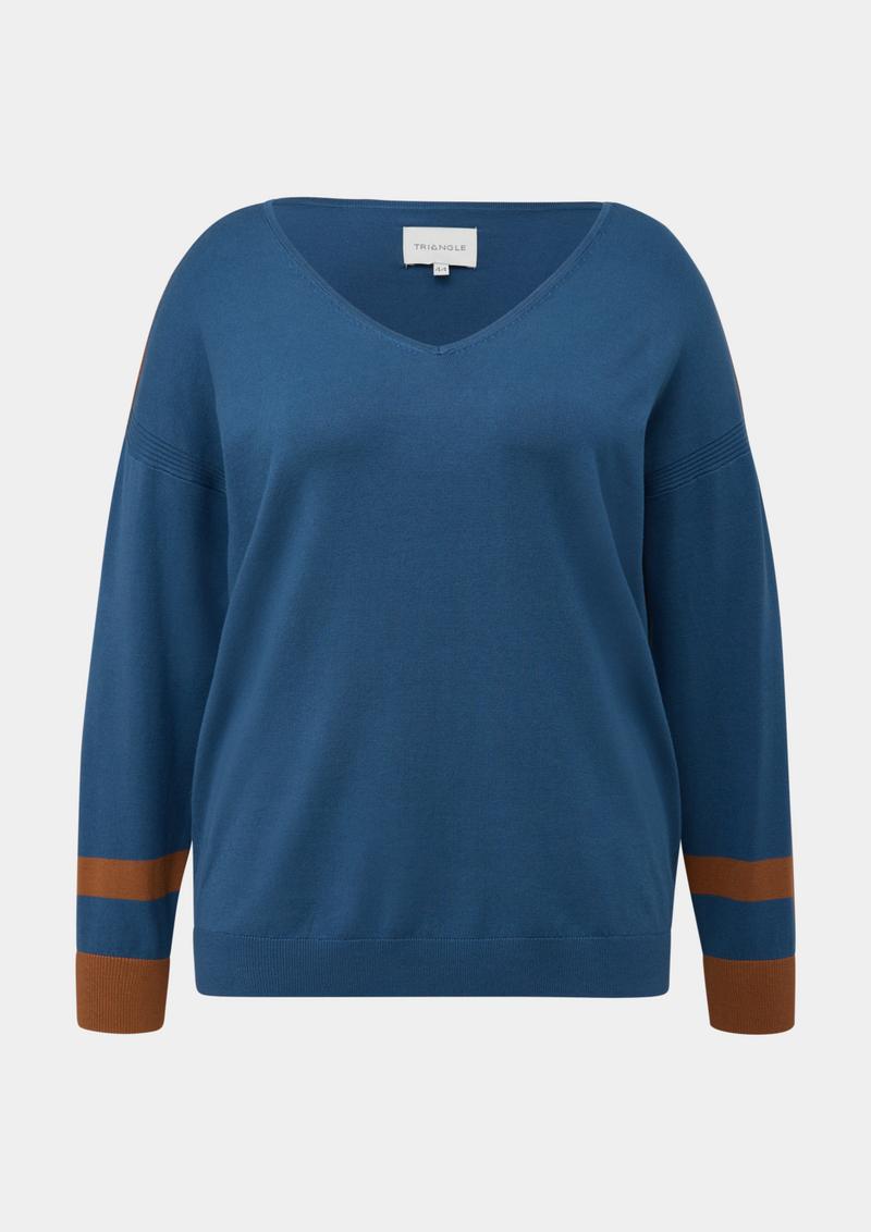 s.Oliver Strickpullover aus Viskosemix - blau