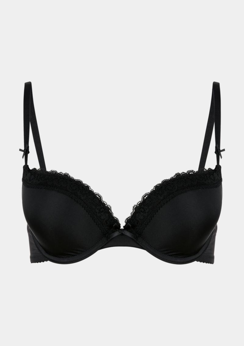 s.Oliver Push-Up BH mit Spitze - schwarz