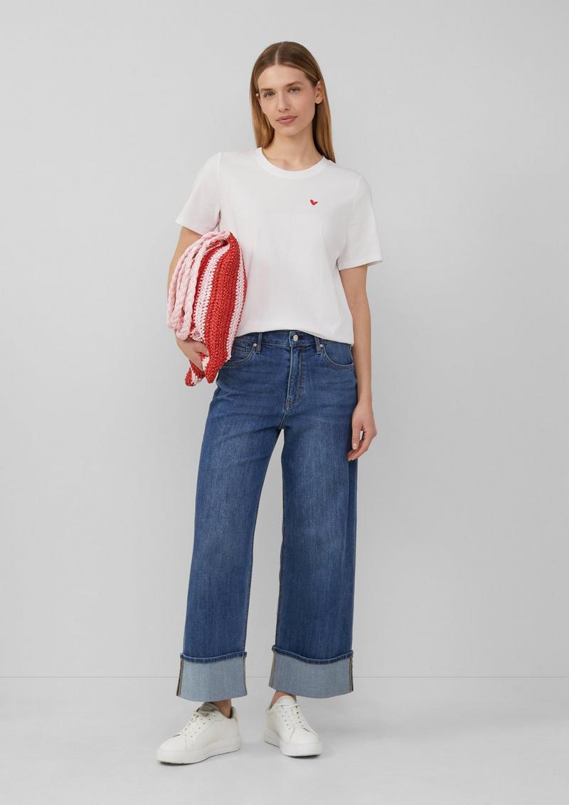 s.Oliver T-Shirt mit Pride-Motiv - weiß