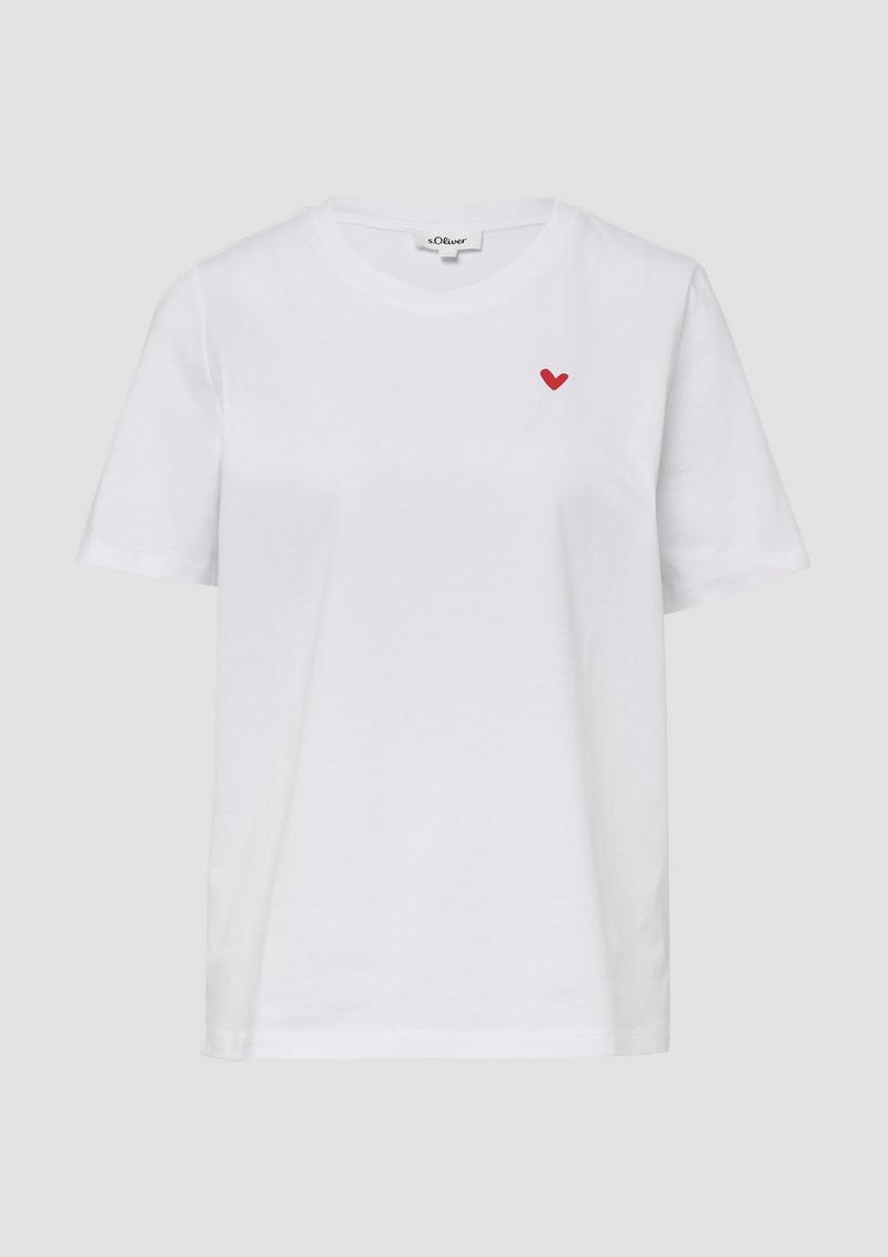 s.Oliver T-Shirt mit Pride-Motiv - weiß