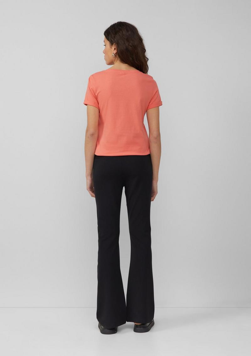 s.Oliver Baumwollshirt mit Rundhalsausschnitt - rot