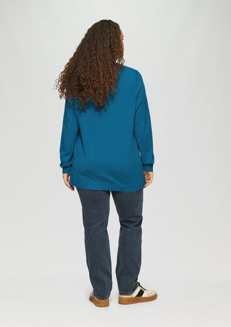 s.Oliver Strickpullover aus Viskosemix - petrol