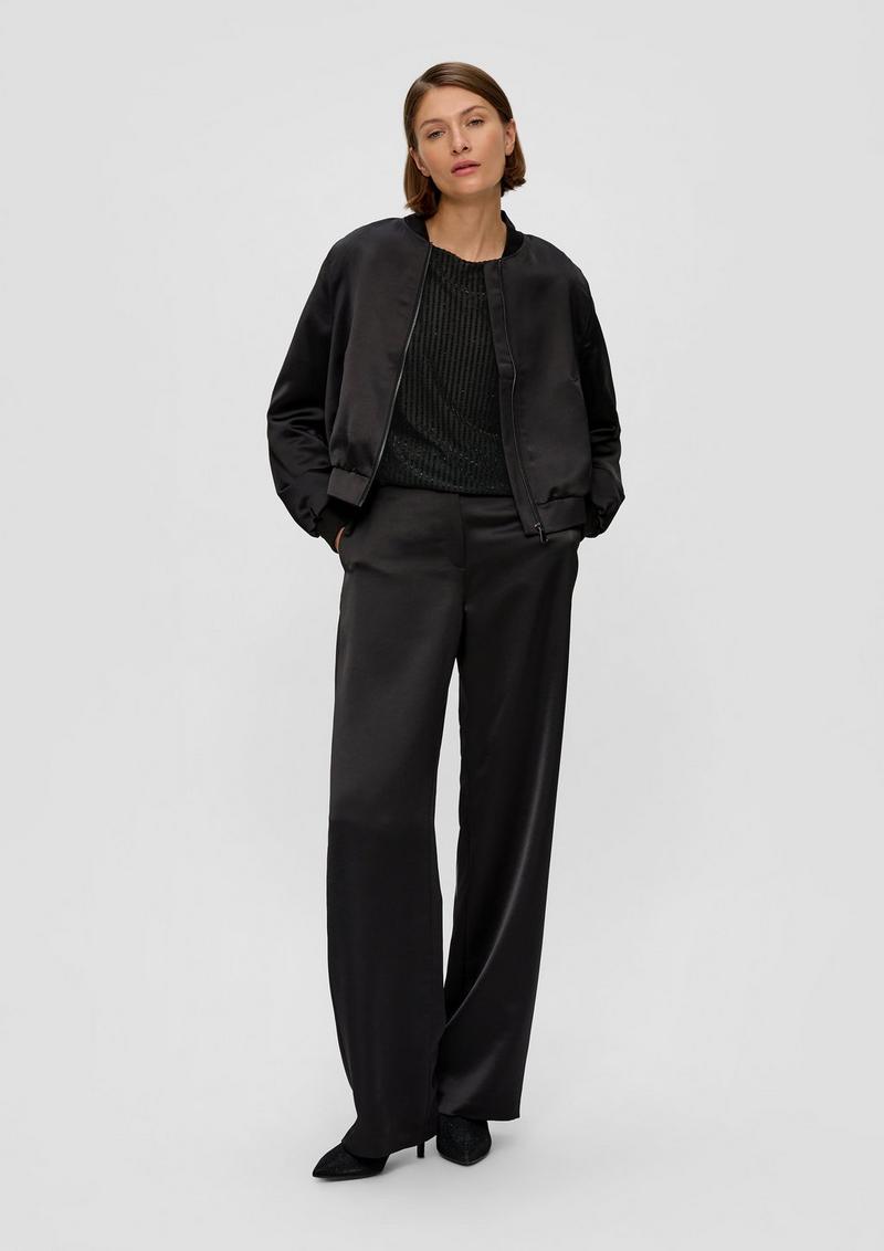 s.Oliver Bluse mit Ausbrennermuster - schwarz