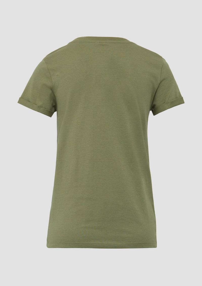 s.Oliver Jerseyshirt mit Crew Neck - olivgrün
