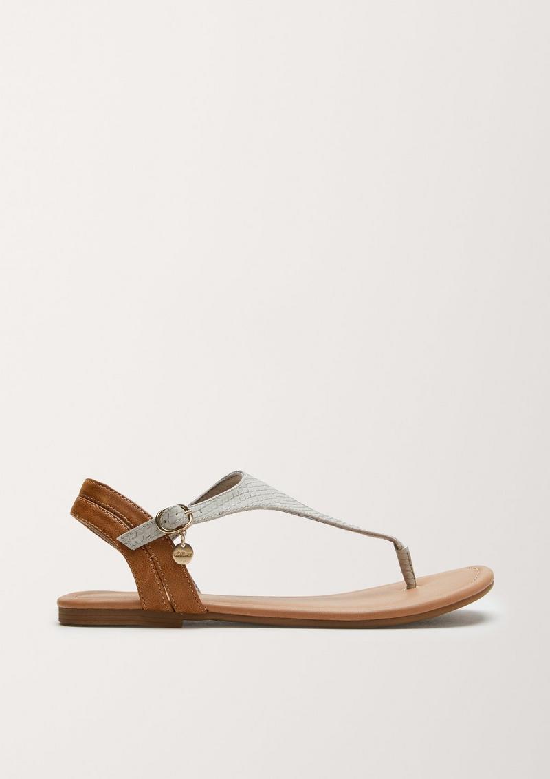 s.Oliver Sandalen in Leder-Optik - grau