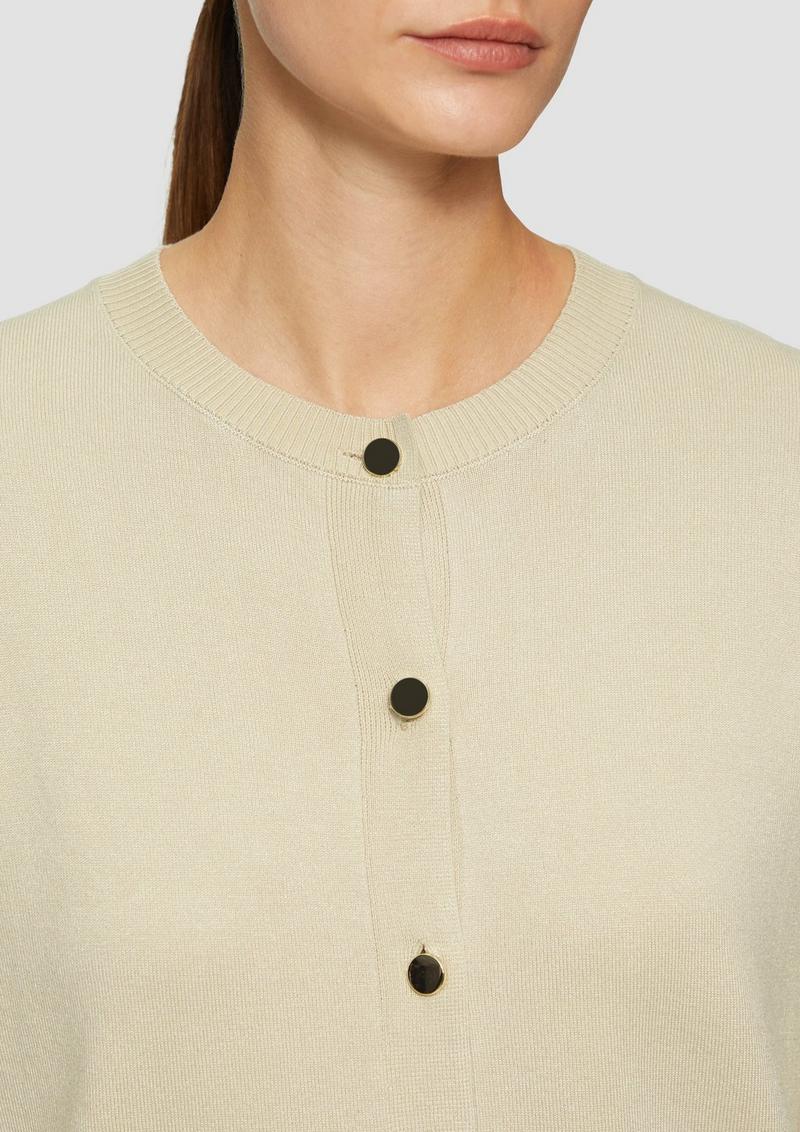 s.Oliver Strickjacke aus Viskosemix mit dekorativen Knöpfen - beige