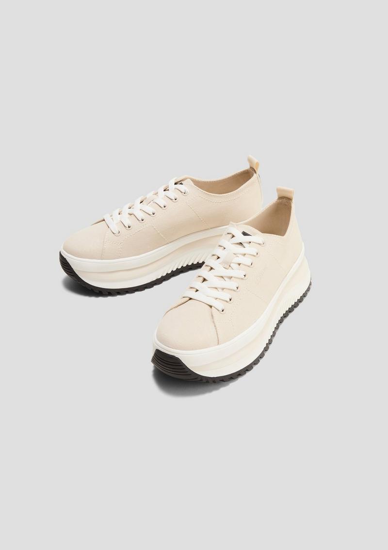 s.Oliver Plateau-Sneaker in Bicolor-Optik - beige