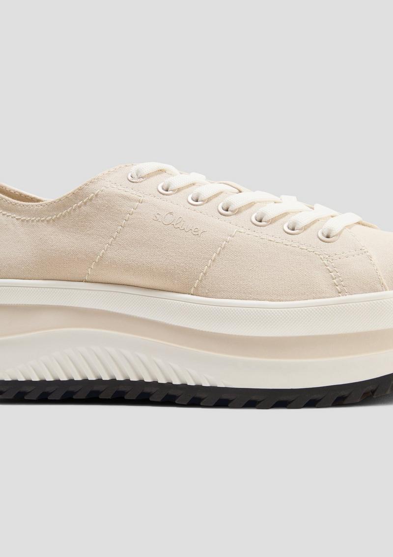 s.Oliver Plateau-Sneaker in Bicolor-Optik - beige