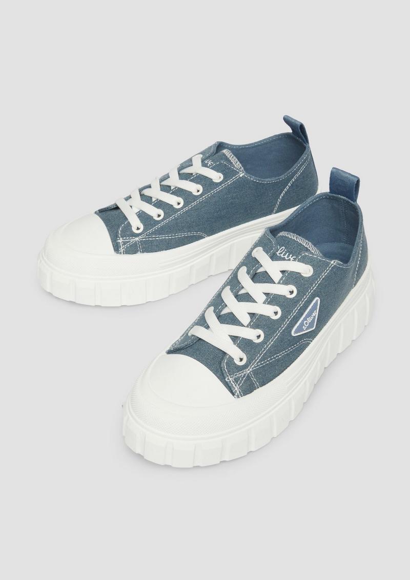 s.Oliver Sneaker mit Plateau-Sohle - salbeigrün