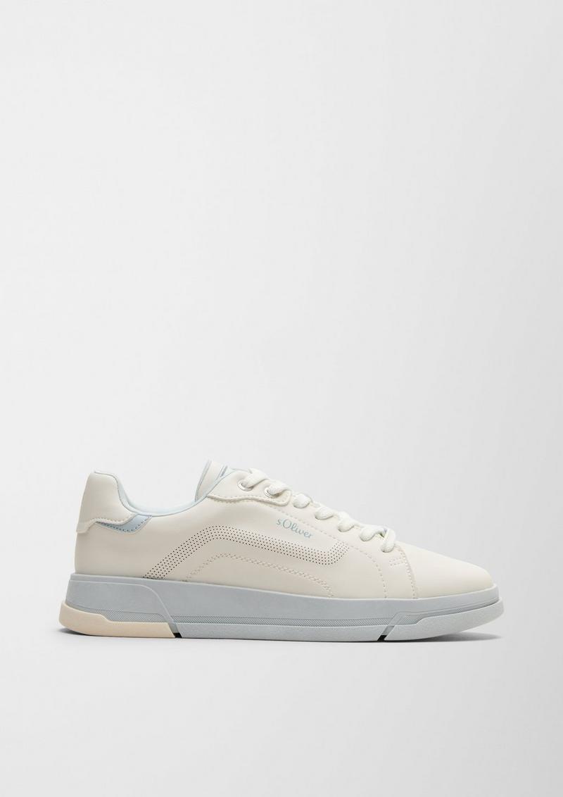 s.Oliver Sneaker mit Kontrastsohle - creme