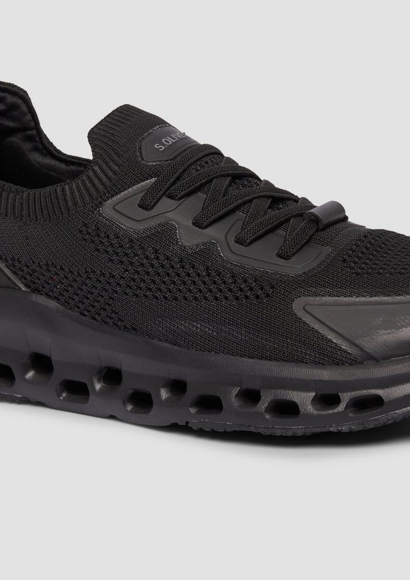 s.Oliver Slip-on-Sneaker mit markanter Sohle - schwarz