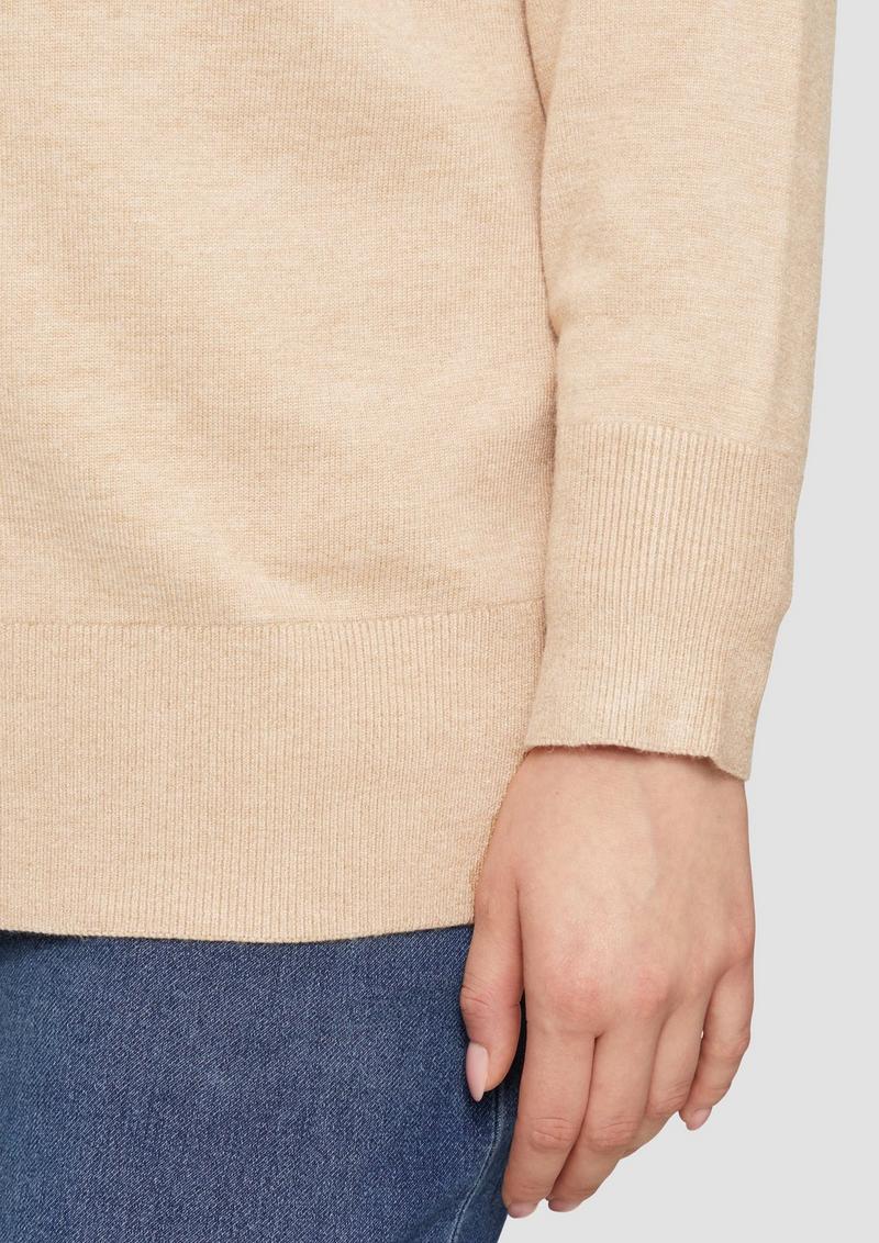s.Oliver Strickpullover aus Viskosemix - hellbraun