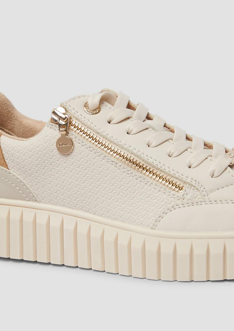 s.Oliver Sneaker mit Strukturmuster - creme