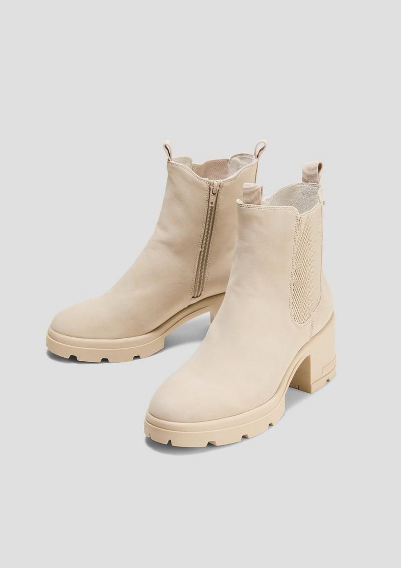 s.Oliver Stiefel mit Blockabsatz - helles beige