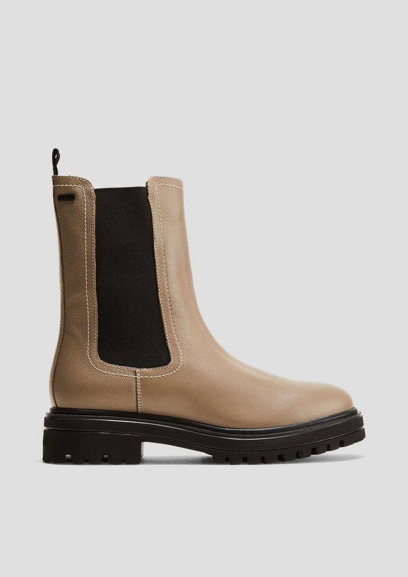 s.Oliver Chelsea Boots aus Glattleder - hellbraun
