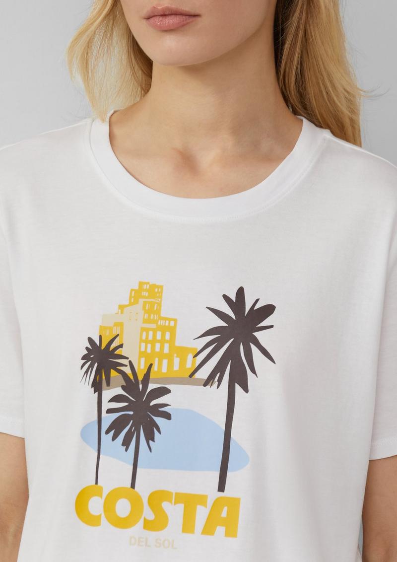 s.Oliver T-Shirt mit Frontprint - weiß