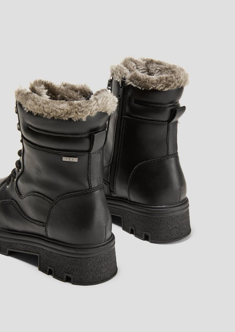 s.Oliver Tex-Stiefel mit Profilsohle - schwarz