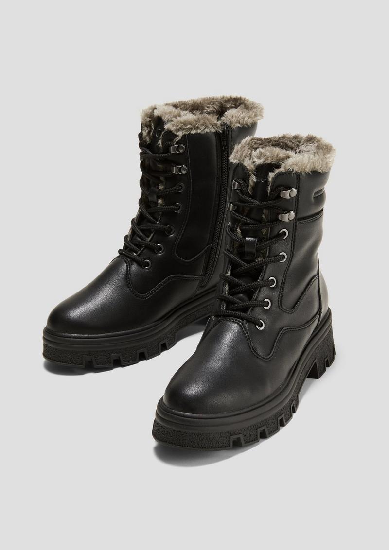 s.Oliver Tex-Stiefel mit Profilsohle - schwarz
