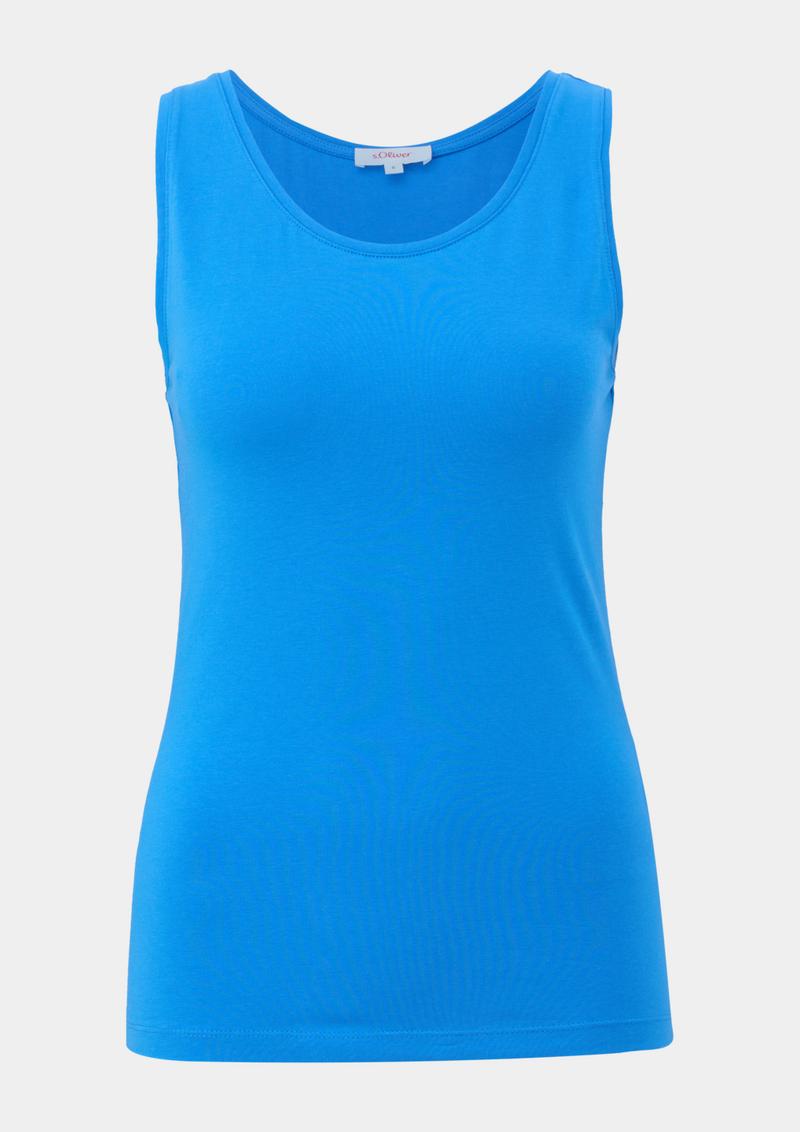 s.Oliver Basic Top aus Jersey - royalblau