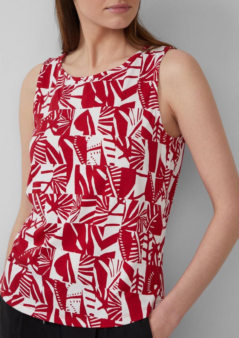 s.Oliver Top mit dekorativem Cut-out - mohnrot