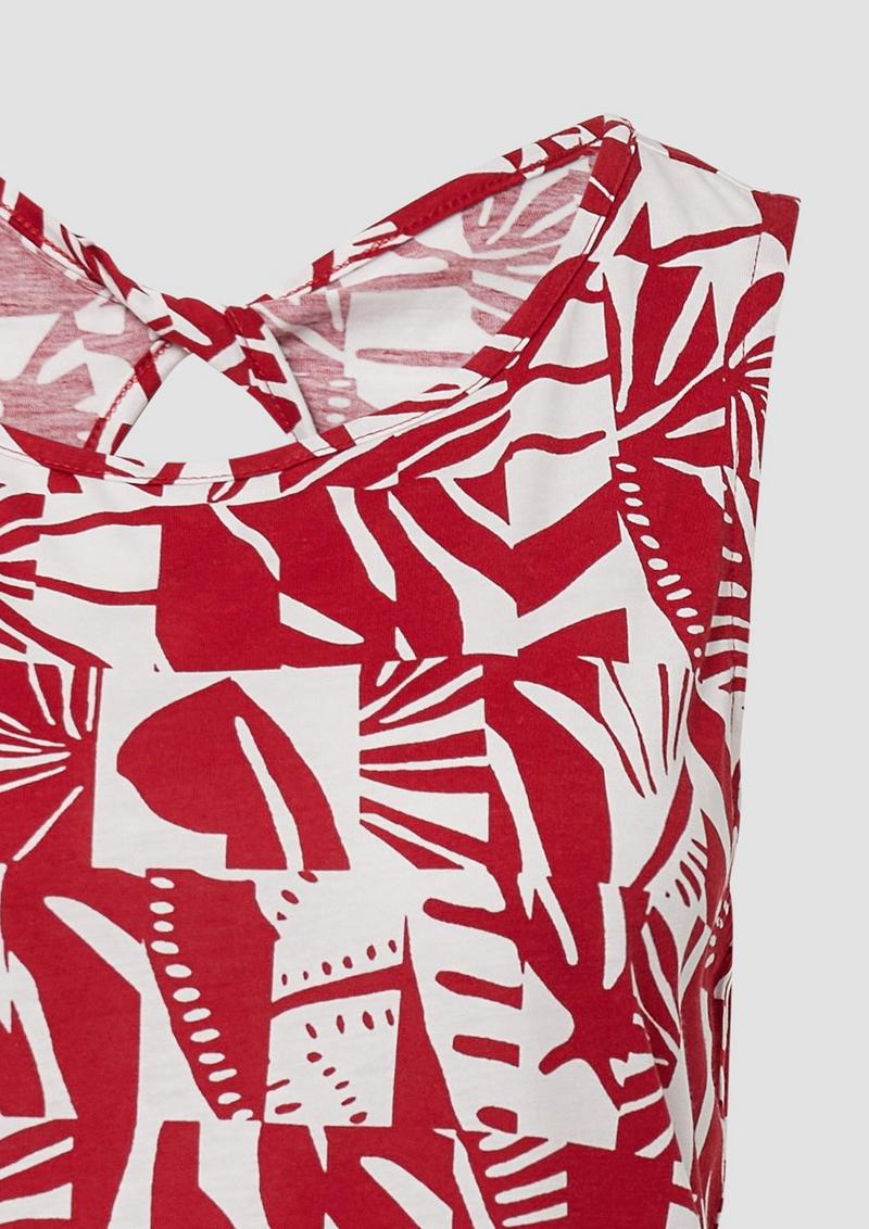 s.Oliver Top mit dekorativem Cut-out - mohnrot