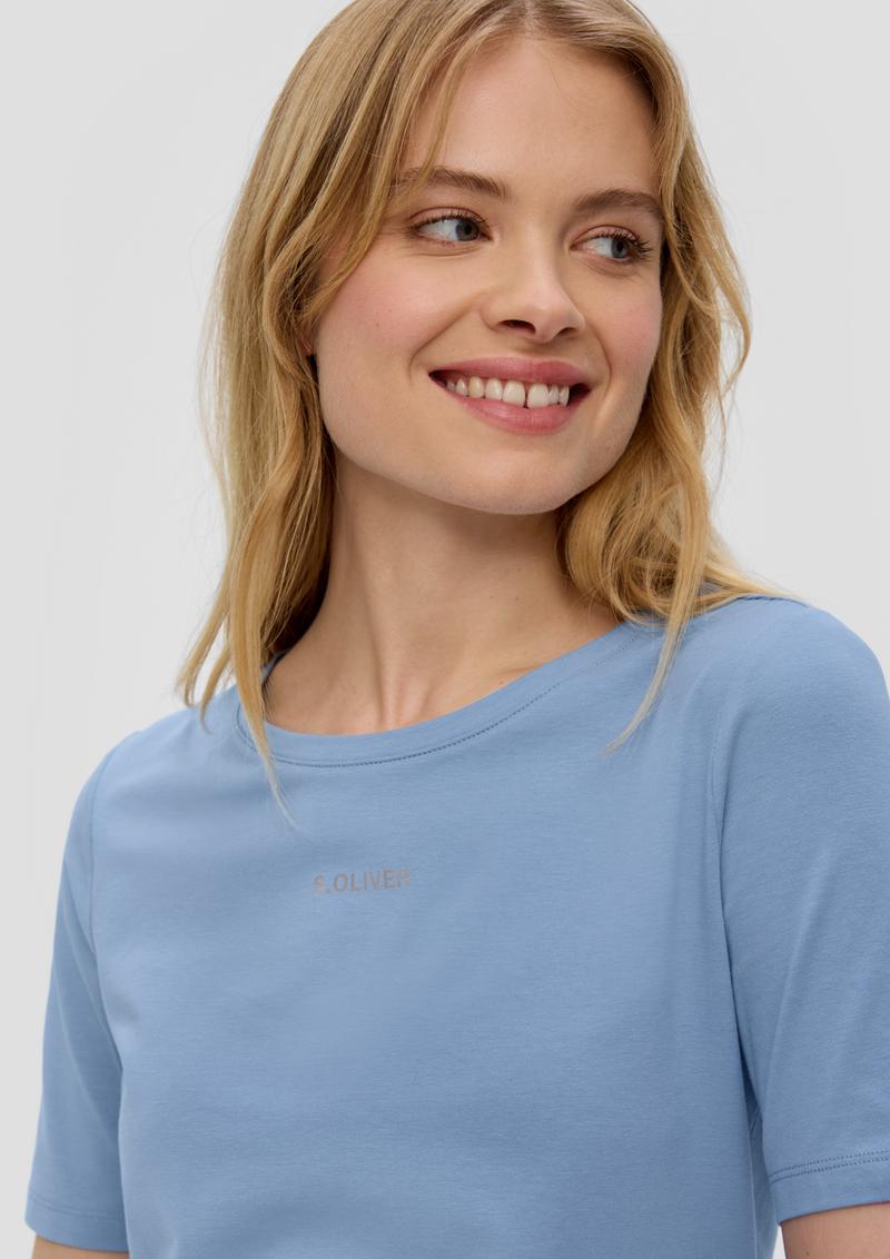 s.Oliver T-Shirt mit Logoprint - blassblau