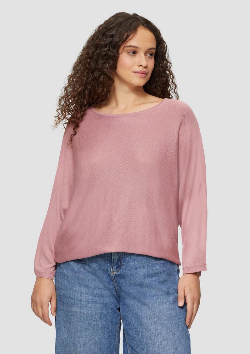 s.Oliver Strickpullover mit Fledermausärmeln - altrosa