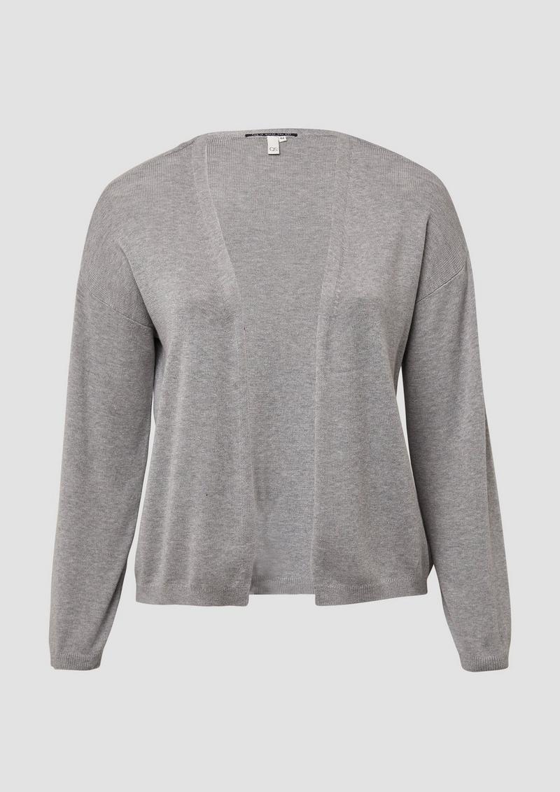 s.Oliver Strickjacke mit überschnittener Schulter - grau meliert