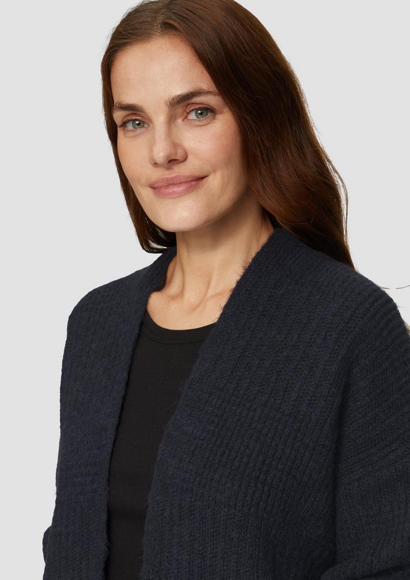 s.Oliver Flauschige Strickjacke in Oversize - navy