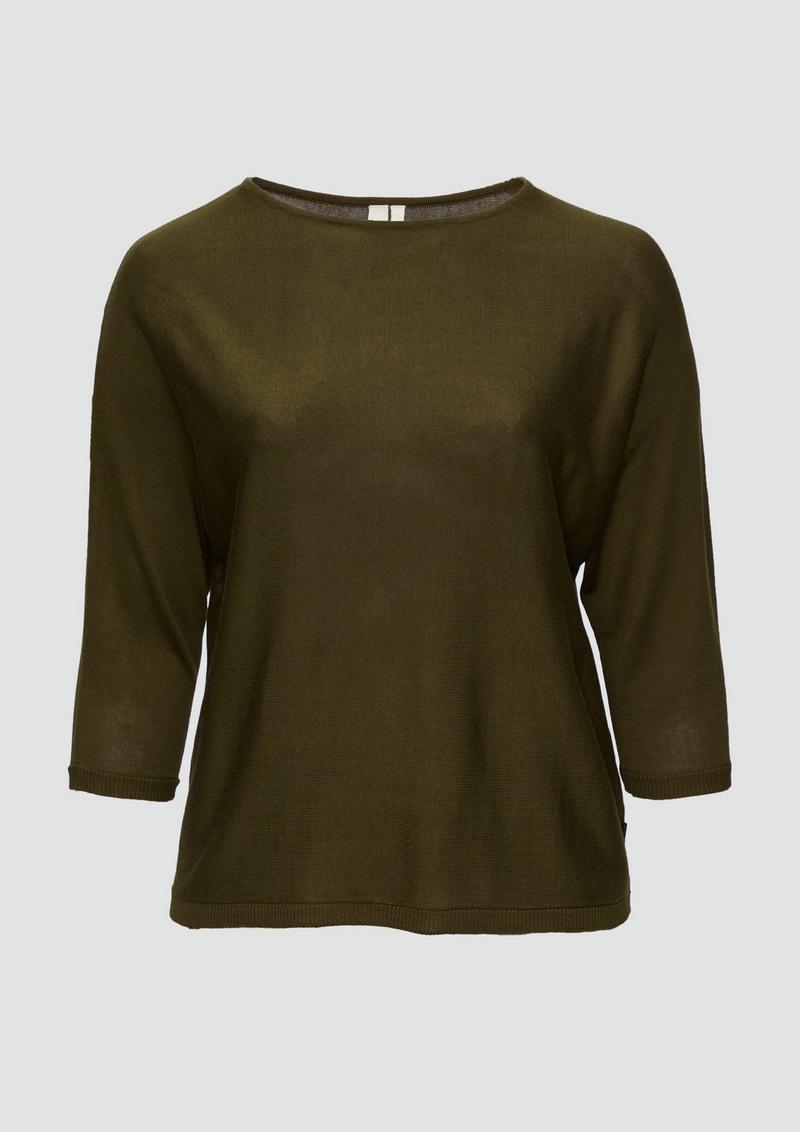 s.Oliver Strickpullover mit Fledermausarm - olivgrün